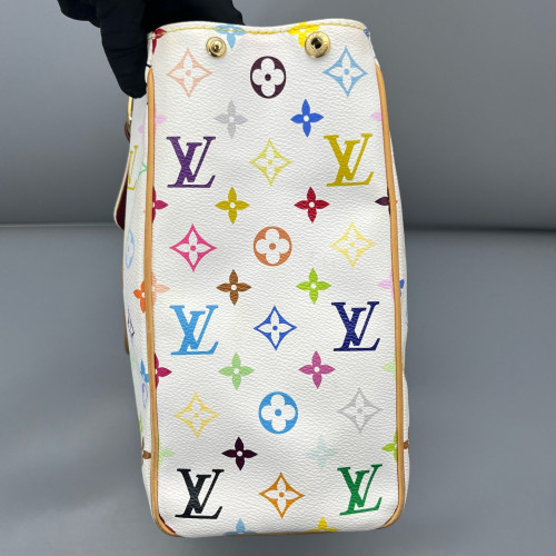 Louis Vuitton Handbag Monogram Multicolor White Blue Green