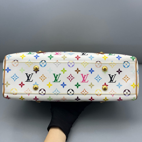 Louis Vuitton Handbag Monogram Multicolor White Blue Green