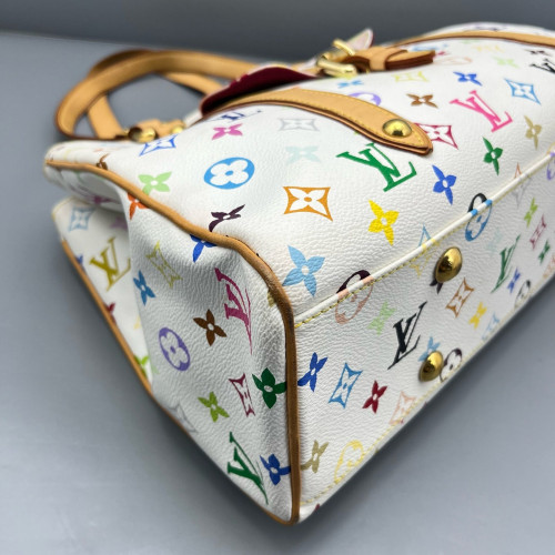 Louis Vuitton Handbag Monogram Multicolor White Blue Green