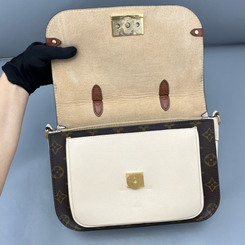Louis Vuitton Marignan Monogram Calfskin Dark Brown Light Brown White Louis Vuitton Marignan Monogram Calfskin Dark Brown Light Brown White