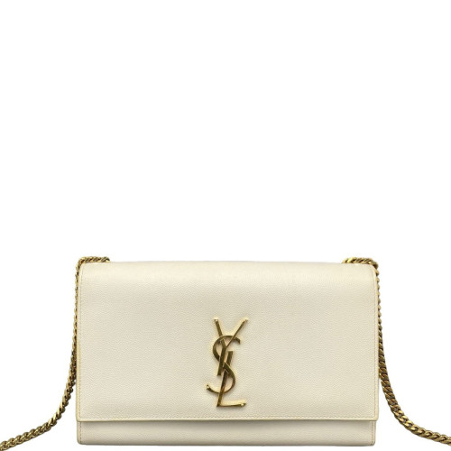 Yves Saint Laurent Medium Classic Kate Caviar White