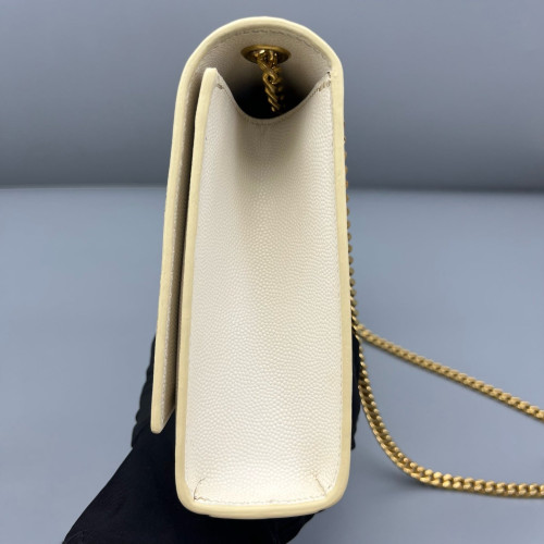 Yves Saint Laurent Medium Classic Kate Caviar White