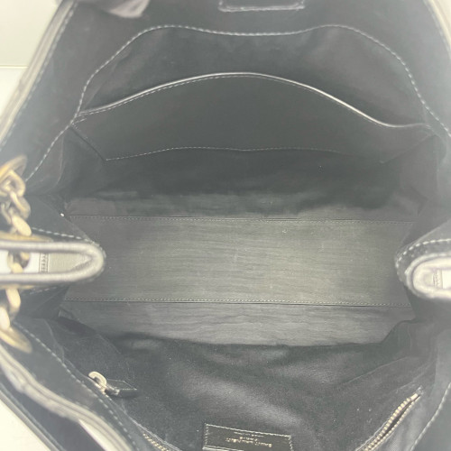 Yves Saint Laurent Medium Niki Shopping Tote Pull Up Leather Black