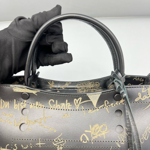 Balenciaga Small Blackout City Calfskin Black