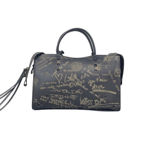 Balenciaga Small Blackout City Calfskin Black