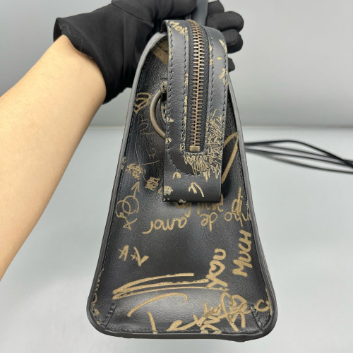 Balenciaga Small Blackout City Calfskin Black