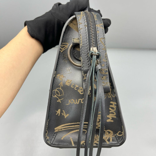 Balenciaga Small Blackout City Calfskin Black