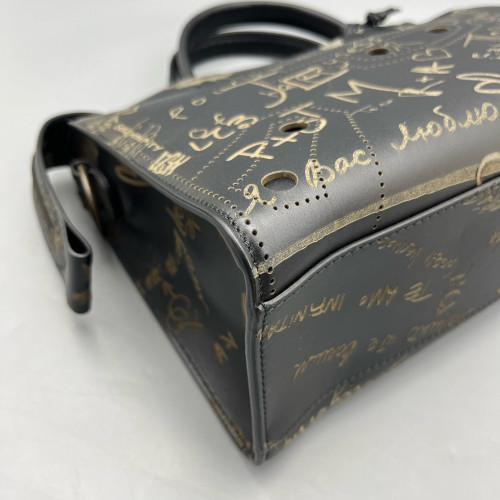 Balenciaga Small Blackout City Calfskin Black