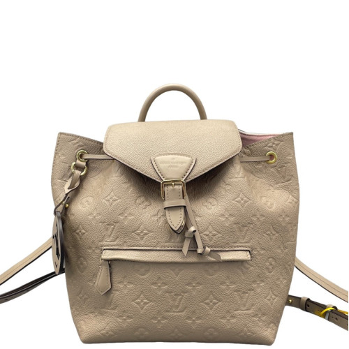 Louis Vuitton Vintage Montsouris Backpack PM Monogram Empreinte Natural Tan Pink