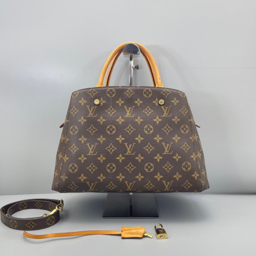 Louis Vuitton Montaigne MM Monogram Dark Brown Light Brown