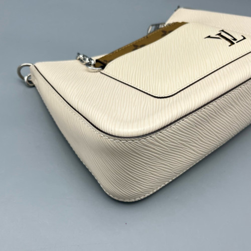 Louis Vuitton Marelle Handbag Epi White