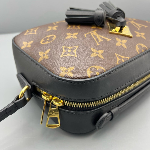 Louis Vuitton Saintonge Monogram Calfskin Dark Brown Light Brown Black Louis Vuitton Saintonge Monogram Calfskin Dark Brown Light Brown Black