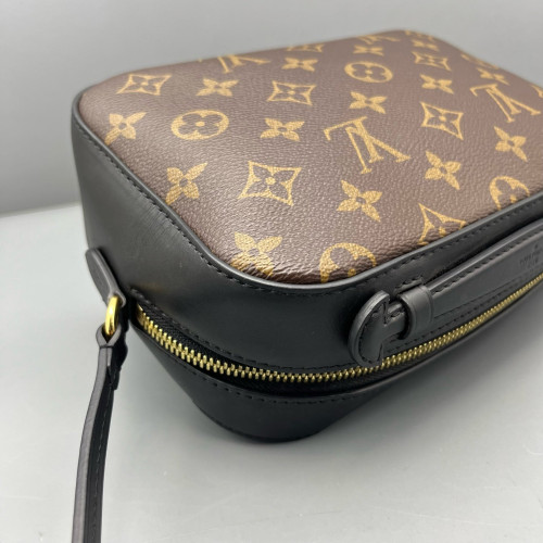 Louis Vuitton Saintonge Monogram Calfskin Dark Brown Light Brown Black Louis Vuitton Saintonge Monogram Calfskin Dark Brown Light Brown Black