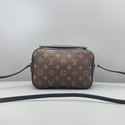 Louis Vuitton Saintonge Monogram Calfskin Dark Brown Light Brown Black Louis Vuitton Saintonge Monogram Calfskin Dark Brown Light Brown Black