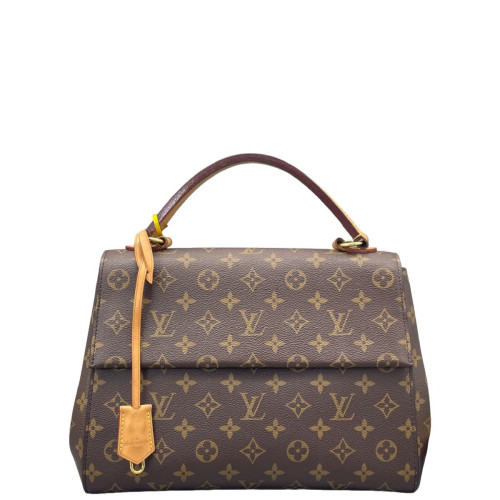 Louis Vuitton Cluny Mm Monogram Dark Brown Light Brown Red