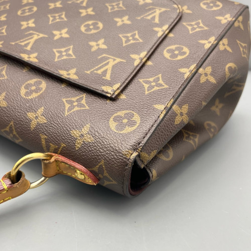 Louis Vuitton Cluny Mm Monogram Dark Brown Light Brown Red