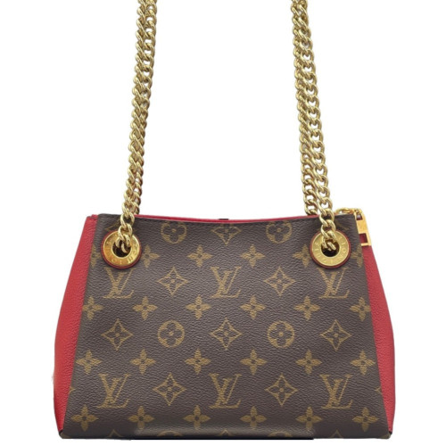 Louis Vuitton Surene BB Monogram Dark Brown Light Brown Red Louis Vuitton Surene BB Monogram Dark Brown Light Brown Red