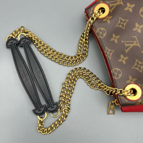 Louis Vuitton Surene BB Monogram Dark Brown Light Brown Red Louis Vuitton Surene BB Monogram Dark Brown Light Brown Red