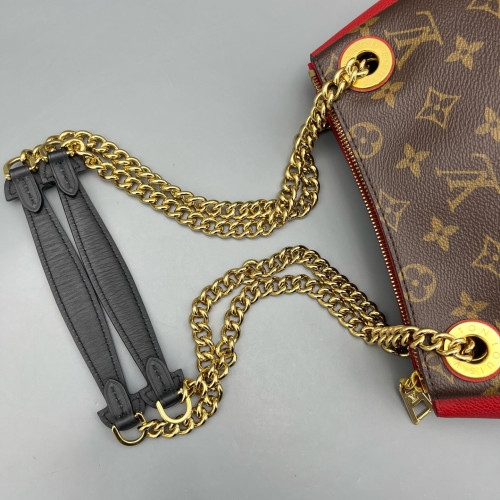 Louis Vuitton Surene BB Monogram Dark Brown Light Brown Red Louis Vuitton Surene BB Monogram Dark Brown Light Brown Red