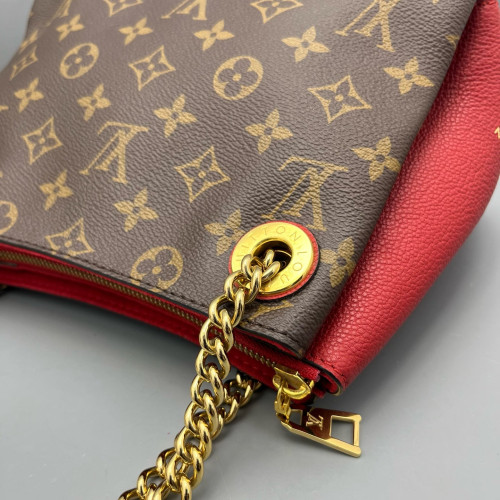 Louis Vuitton Surene BB Monogram Dark Brown Light Brown Red Louis Vuitton Surene BB Monogram Dark Brown Light Brown Red