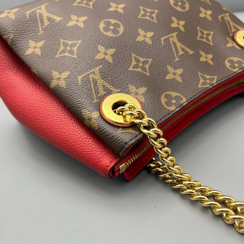 Louis Vuitton Surene BB Monogram Dark Brown Light Brown Red Louis Vuitton Surene BB Monogram Dark Brown Light Brown Red