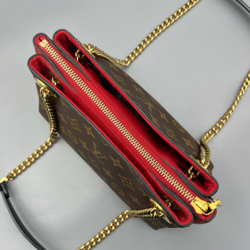 Louis Vuitton Surene BB Monogram Dark Brown Light Brown Red Louis Vuitton Surene BB Monogram Dark Brown Light Brown Red