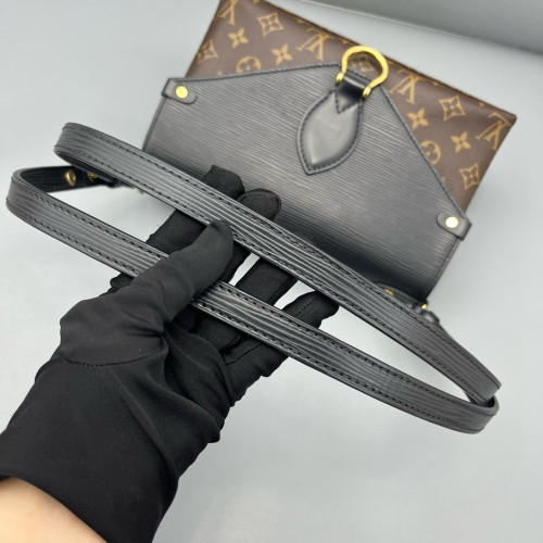 Louis Vuitton Envelope Wearable Wallet Monogram Epi Dark Brown Light Brown Black Louis Vuitton Envelope Wearable Wallet Monogram Epi Dark Brown Light Brown Black