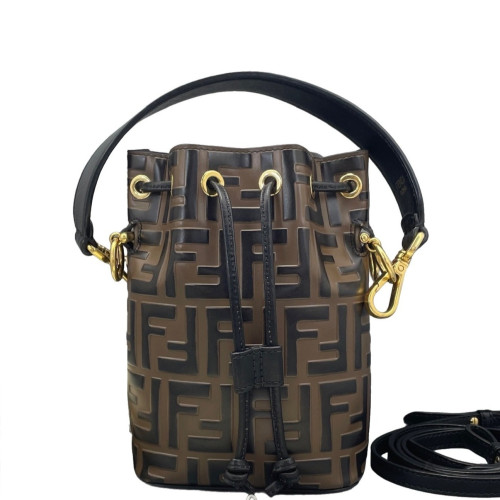 Fendi Small Mon Tresor Bucket Zucca Brown Black