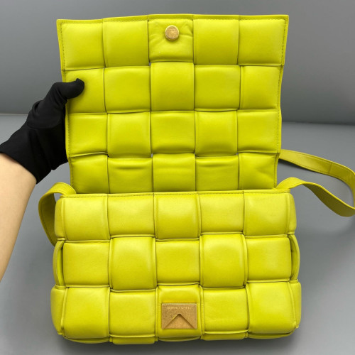 Bottega Veneta Small Padded Cassette Crossbody Bag Lambskin Intrecciato Nappa Green