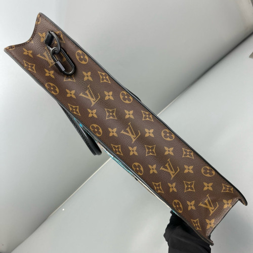 Louis Vuitton Sac Plat Monogram Dark Brown Light Brown