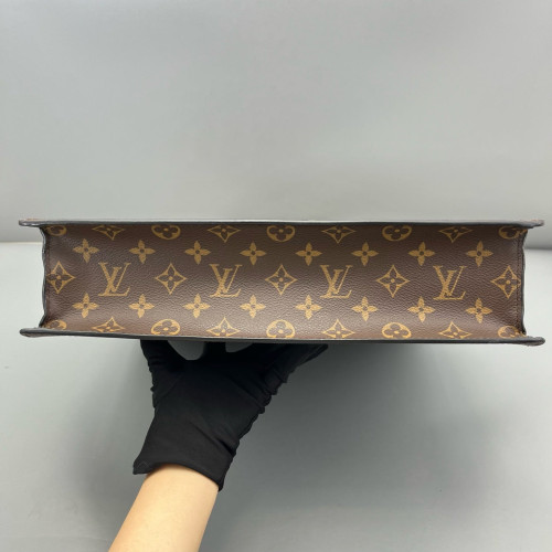 Louis Vuitton Sac Plat Monogram Dark Brown Light Brown