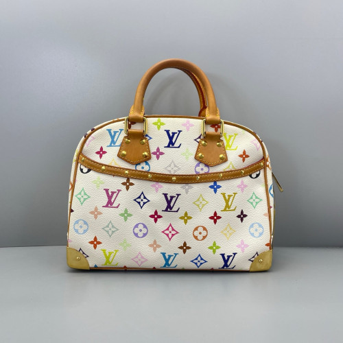 Louis Vuitton Handbag Monogram Multicolor White Brown