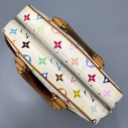 Louis Vuitton Handbag Monogram Multicolor White Brown