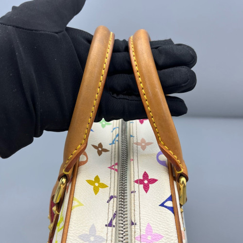 Louis Vuitton Handbag Monogram Multicolor White Brown