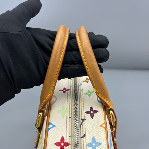 Louis Vuitton Handbag Monogram Multicolor White Brown