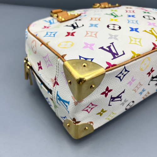 Louis Vuitton Handbag Monogram Multicolor White Brown