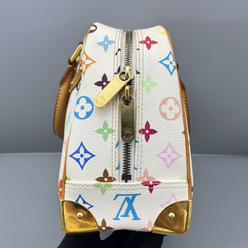 Louis Vuitton Handbag Monogram Multicolor White Brown