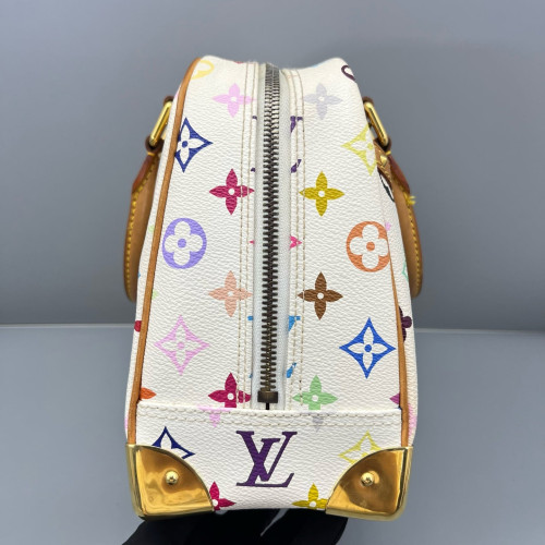 Louis Vuitton Handbag Monogram Multicolor White Brown