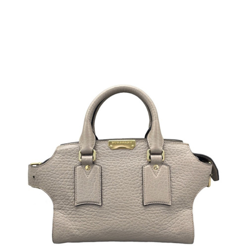 Burberry Handbag Grained Calfskin Grey