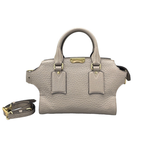 Burberry Handbag Grained Calfskin Grey