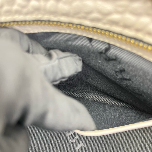 Burberry Handbag Grained Calfskin Grey