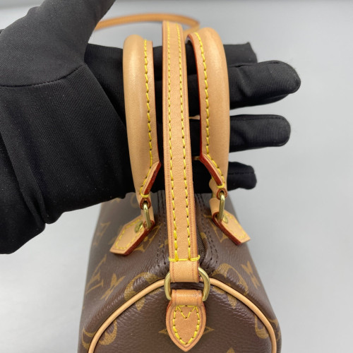 Louis Vuitton Nano Speedy Bandouliere Monogram Dark Brown Light Brown Louis Vuitton Nano Speedy Bandouliere Monogram Dark Brown Light Brown