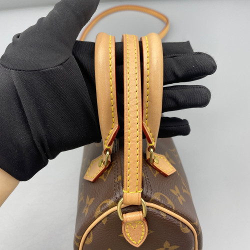 Louis Vuitton Nano Speedy Bandouliere Monogram Dark Brown Light Brown Louis Vuitton Nano Speedy Bandouliere Monogram Dark Brown Light Brown