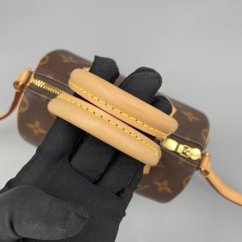 Louis Vuitton Nano Speedy Bandouliere Monogram Dark Brown Light Brown Louis Vuitton Nano Speedy Bandouliere Monogram Dark Brown Light Brown