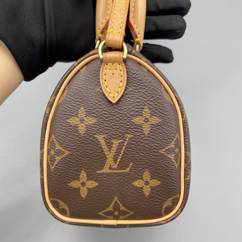 Louis Vuitton Nano Speedy Bandouliere Monogram Dark Brown Light Brown Louis Vuitton Nano Speedy Bandouliere Monogram Dark Brown Light Brown