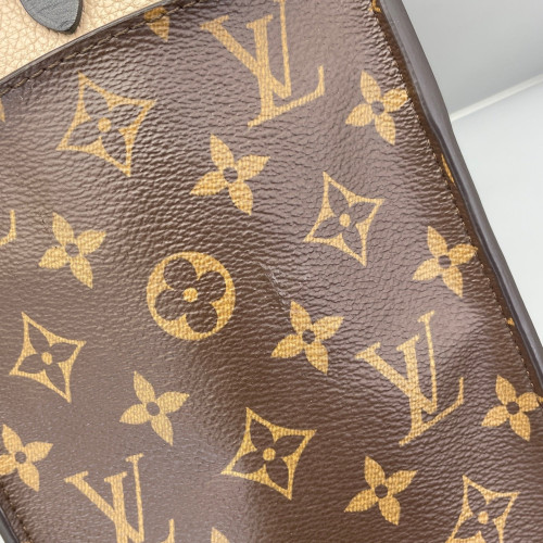 Louis Vuitton On My Side MM Reverse Monogram Olive Taupe Beige Brown