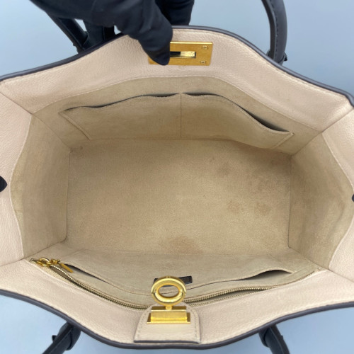 Louis Vuitton On My Side MM Reverse Monogram Olive Taupe Beige Brown
