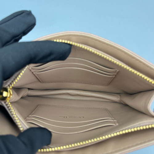 Dior Clutch With Chain Calfskin Pink