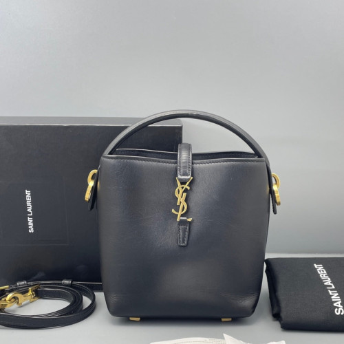 Yves Saint Laurent LE 37 Mini Bucket Bag Calfskin Black Yves Saint Laurent LE 37 Mini Bucket Bag Calfskin Black