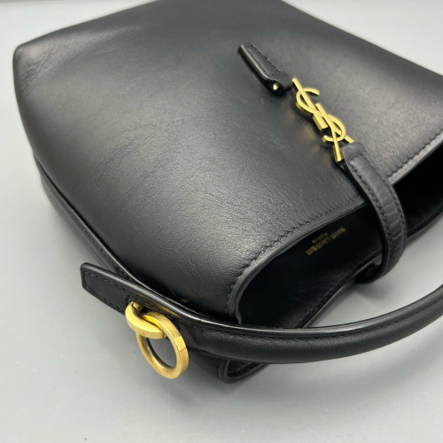 Yves Saint Laurent LE 37 Mini Bucket Bag Calfskin Black Yves Saint Laurent LE 37 Mini Bucket Bag Calfskin Black